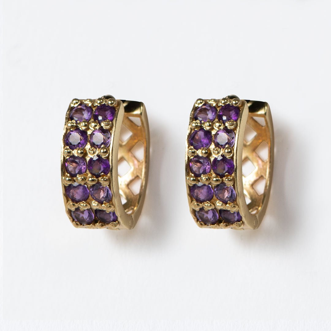 Prism - Linea Amethyst Equestrian Earring