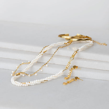 Prism - Pearl Horseshoe Coin Equestrian Bracelet