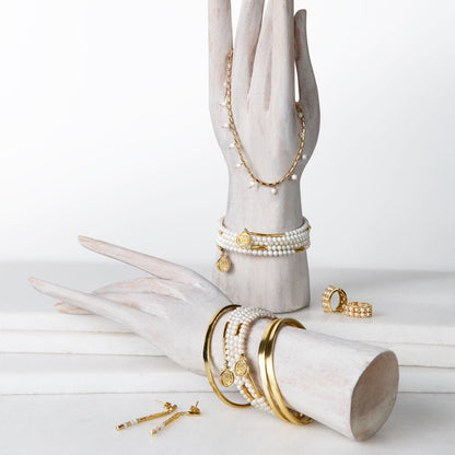 Prism - Pearl Horseshoe Coin Equestrian Bracelet