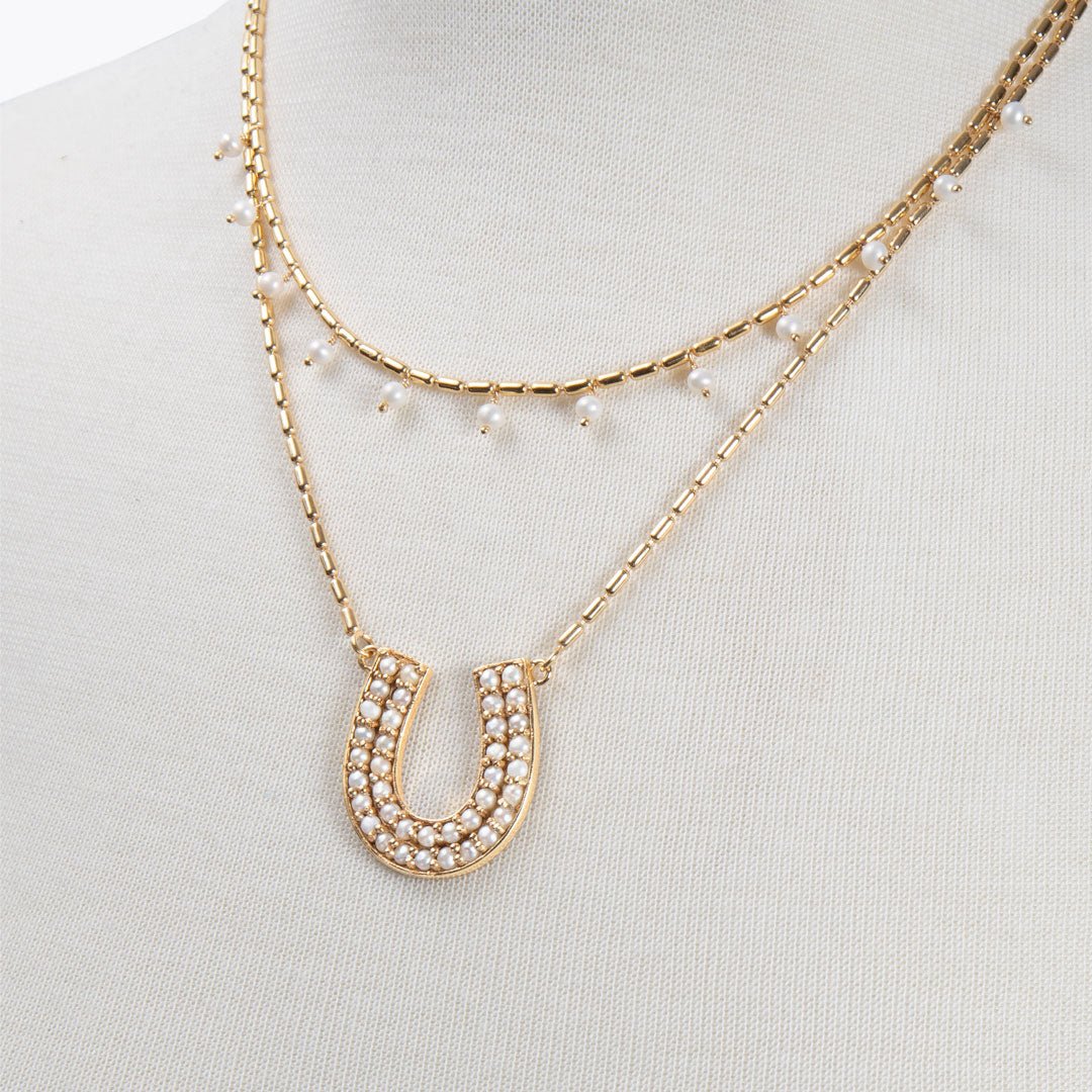 Prism - Pearl Horseshoe Coin Equestrian Bracelet