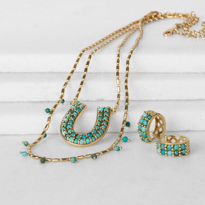 Prism - Turquoise Equestrian Horseshoe Necklace & Choker