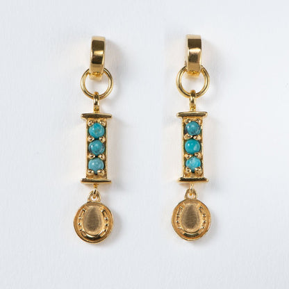 Prism - Turquoise Horseshoe Coin Earring