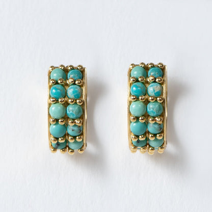 Prism - Turquoise Pave Horseshoe Earring