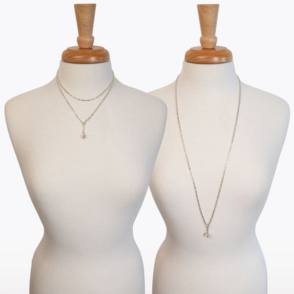 Roxy - Paperclip Chain w/ Horseshoe Coin - Petite Link in Silver
