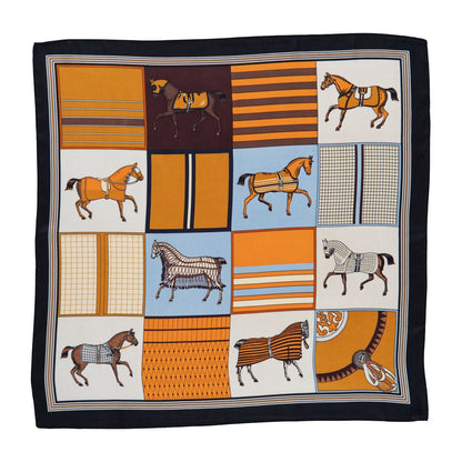 Signature - Stylized Equestrian Scarf in Black