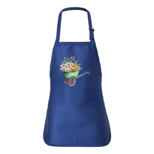 Spring Floral Wagon Apron - Royal / Adult - Home Goods