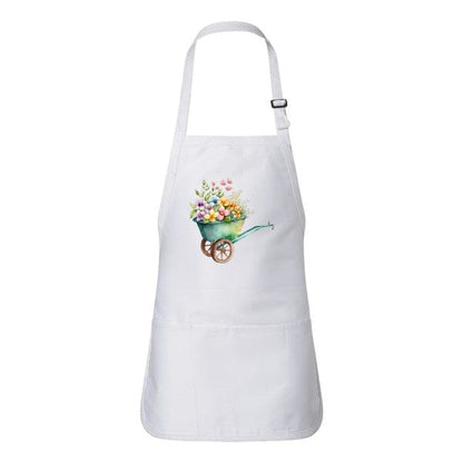 Spring Floral Wagon Apron - White / Adult - Home Goods
