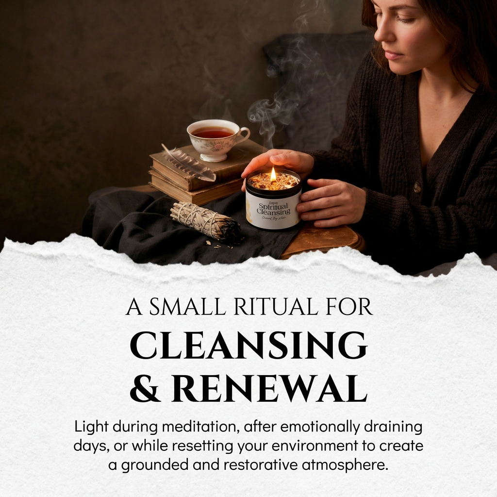 Spiritual Cleansing Candle – 8‑oz Energy Clearing Ritual Candle