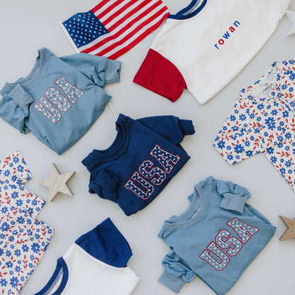 USA Sweatshirt Romper