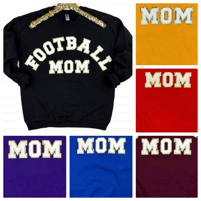 Football Mom Chenille Patch Sweatshirt