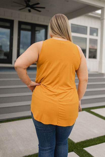 Can't Wait for Spring Hi-Low Sleeveless Top in Mustard