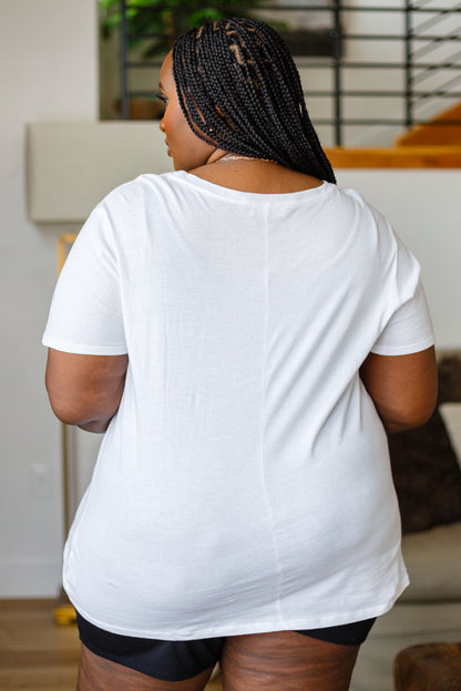 Cardinal Short Sleeve Tee in White