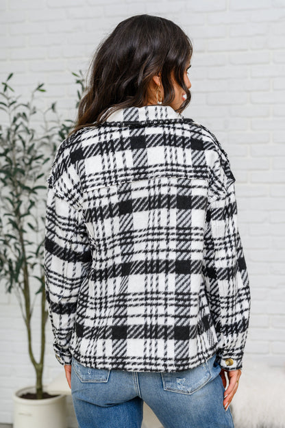 Kate Plaid Jacket in Black & White