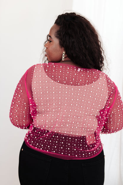 Pearl Diver Layering Top in Pink