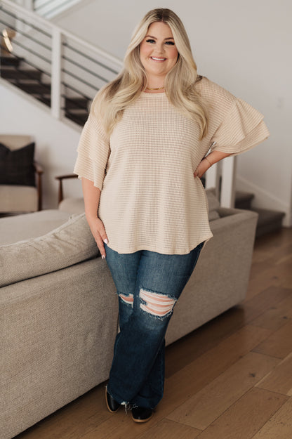 Too Soft to Handle Ruffle Sleeve Top