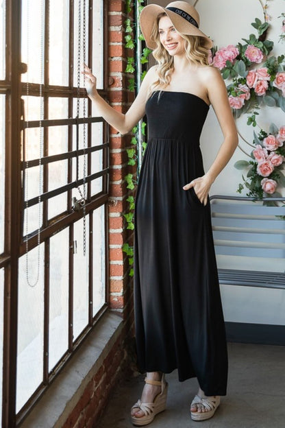Heimish Full Size Strapless Maxi Dress - Black / S - Dresses