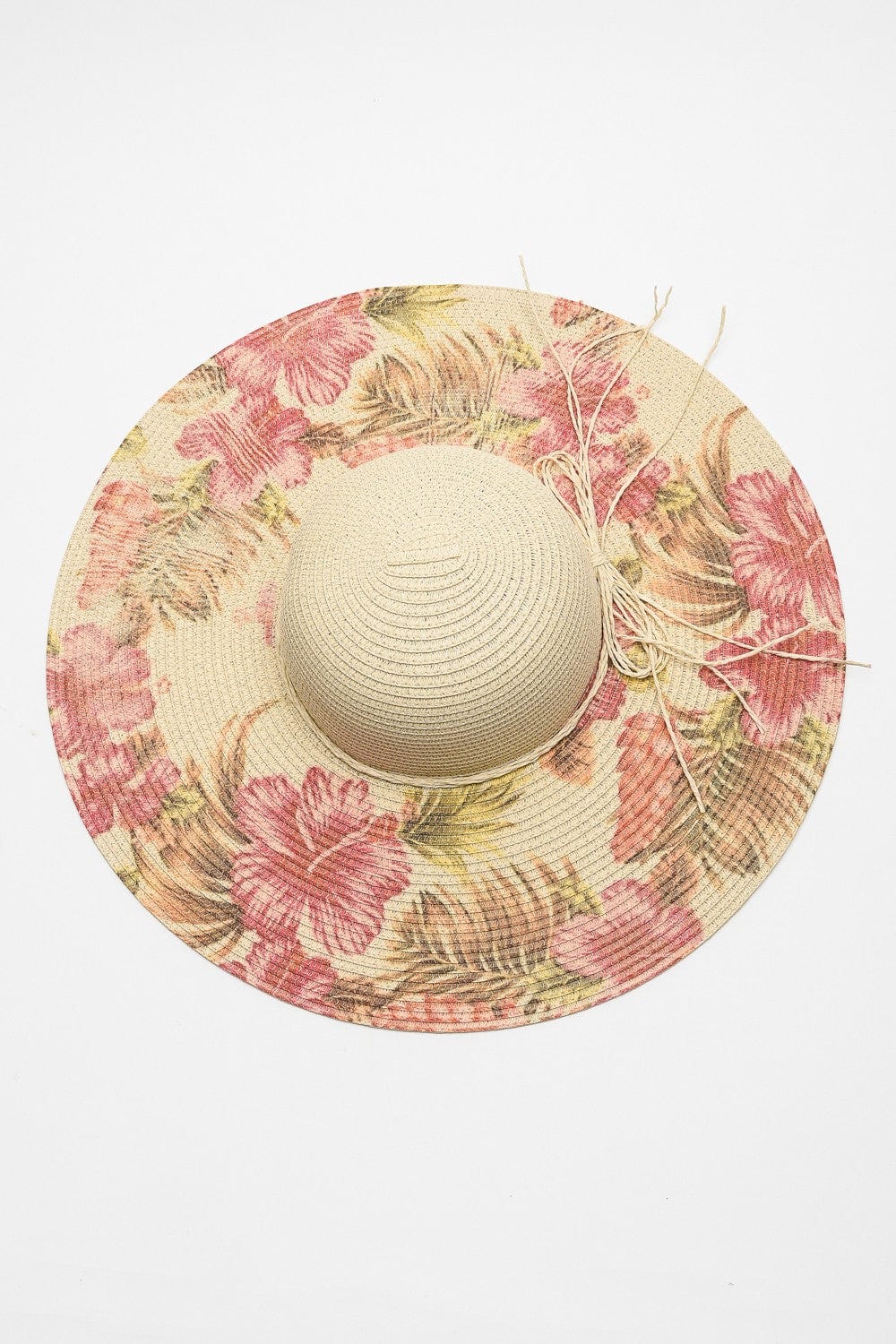 Justin Taylor Floral Bow Detail Sunhat - Floral/Rose / One
